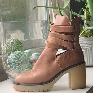 Free People Tan Heeled Boots
